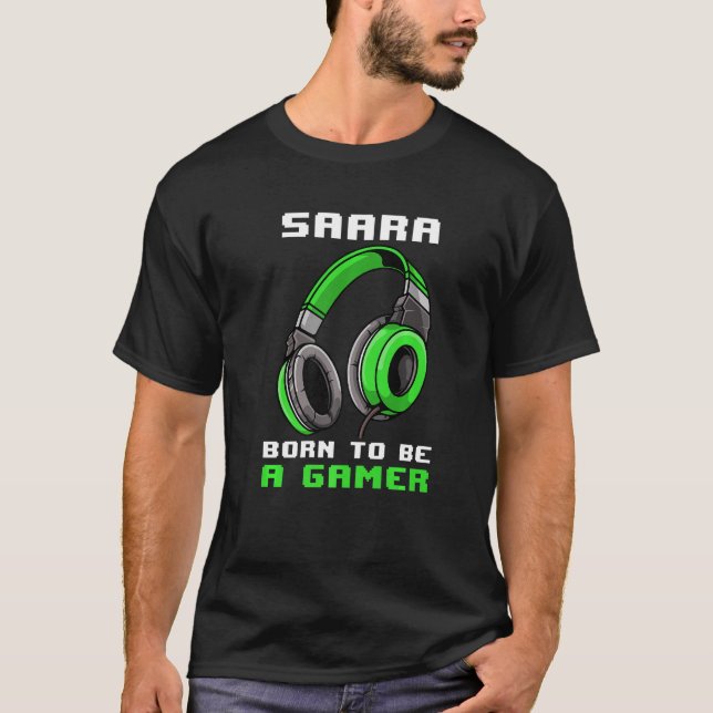 Camiseta Saara Nació Para Ser Un Jugador Personalizado (Anverso)