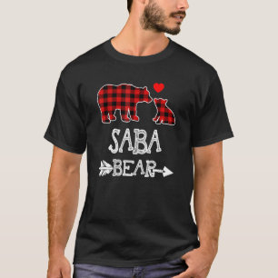 Camiseta Saba Bear Rojo Búfalo Tocado Abuela Oso Pajama