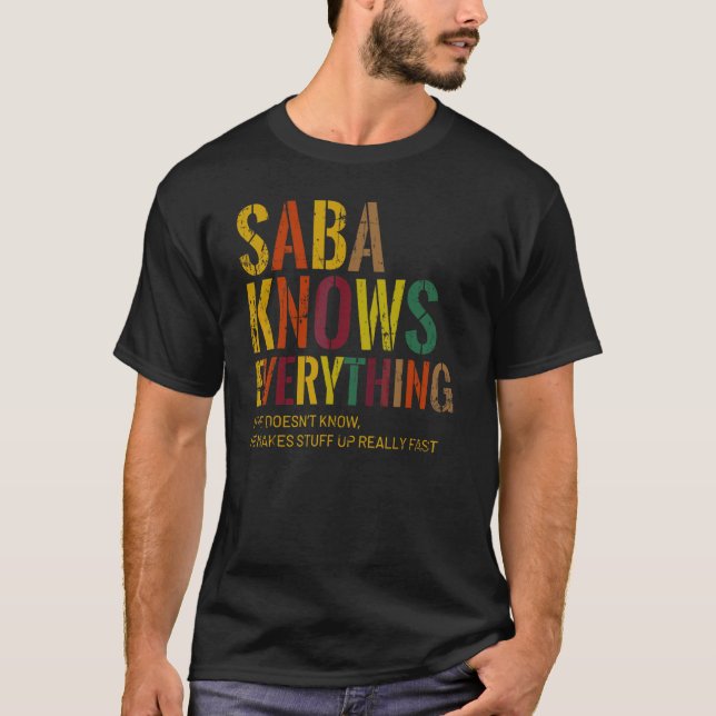 Camiseta Saba conoce todo el día del abuelo (Anverso)