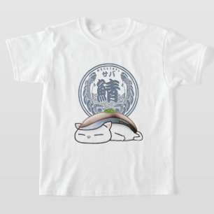 Camiseta Saba Mackerel Sushi Cat