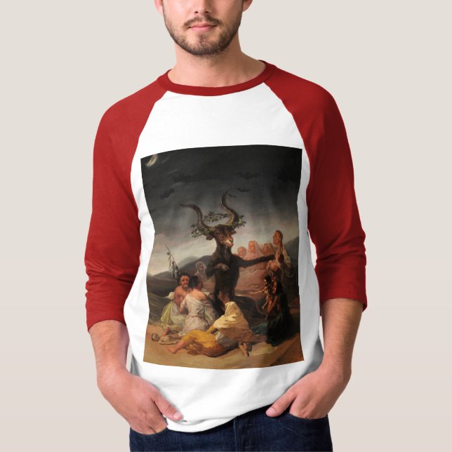 Camiseta Sábado de las brujas por Francisco de Goya (Anverso)