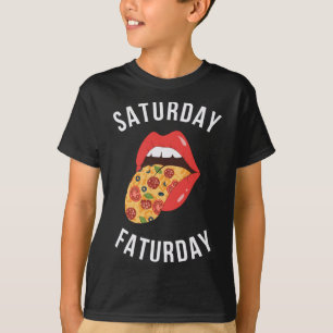 Camiseta Sábado Faturday Pizza Tonga Fuera Comida Rápida Le