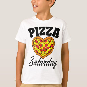 Camiseta Sábado Pizza Noche Funny Pizza Lover comida rápida