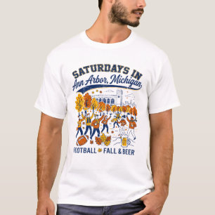 Camiseta Sábados de otoño con cerveza de otoño en Ann Arbor