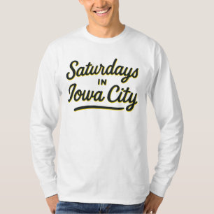 Camiseta Sábados en la ciudad de Iowa   Viajes del portón t