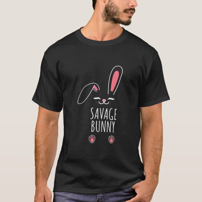 Camiseta Sabage Bunny Funny Mating Huevo conejito de Pascua (Anverso)