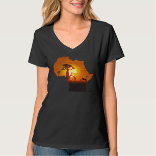 Camiseta Sabana de África Continente León Rey Africano Cuna