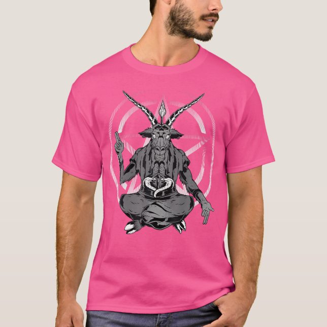 Camiseta Sabbatic Satanic Goat Baphomet (Anverso)