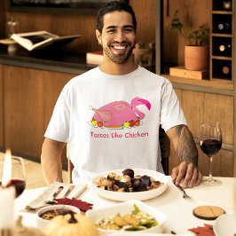 Camiseta Sabe a pollo Funny Flamingo
