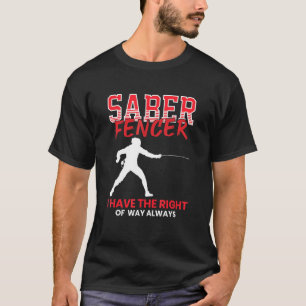 Camiseta Saber Fencer - Entrenador de esgrima Combate Sword