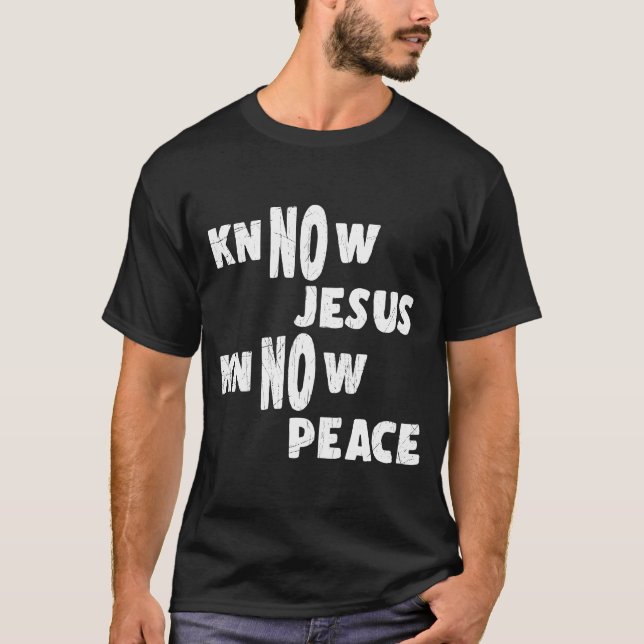 Camiseta Saber Jesús Conocer Paz Divertida Religión (Anverso)