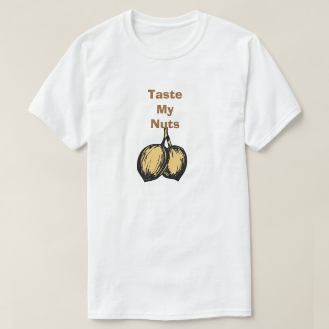 Camiseta Saber mis nueces Humor sucio gracioso doble sentid (Diseño del anverso)