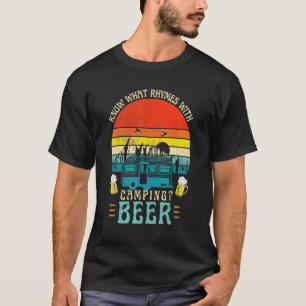 Camiseta Saber qué rimas con alcohol gráfico de cerveza de