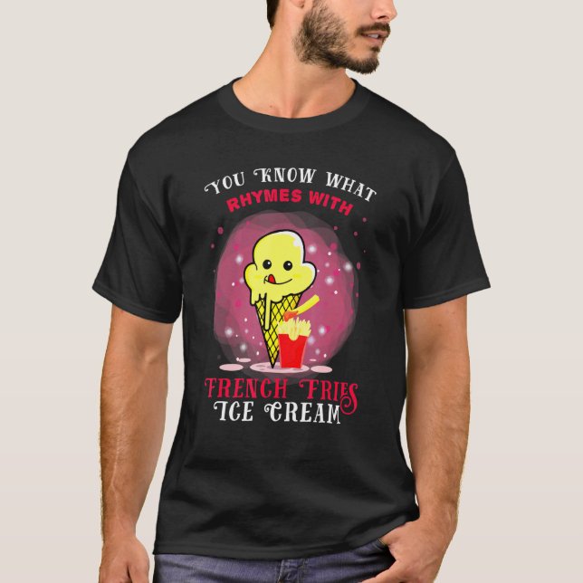 Camiseta Sabes Lo Que Rhyma Con Las Fries Francesas Cream S (Anverso)
