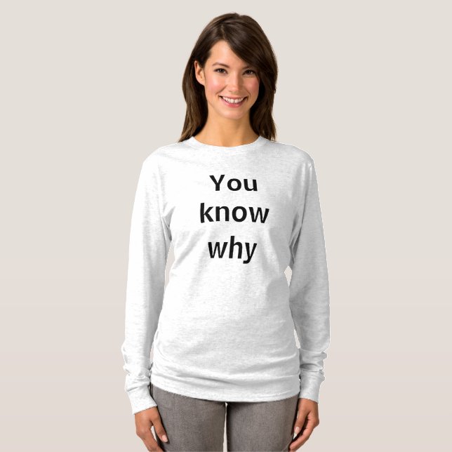 Camiseta ¿Sabes por qué (Anverso completo)