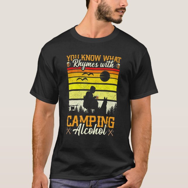 Camiseta Sabes qué rima con Camping Alcohol Camping (Anverso)