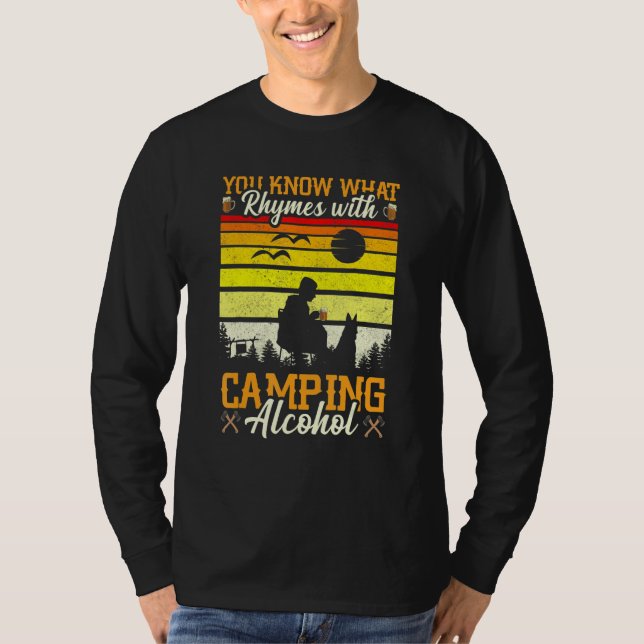 Camiseta Sabes qué rima con Camping Alcohol Camping (Anverso)