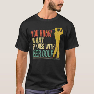 Camiseta Sabes qué rima con Golf Cerveza Deporte