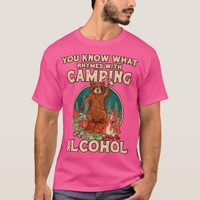 Camiseta Sabes qué rimas con acampada de alcohol (Anverso)