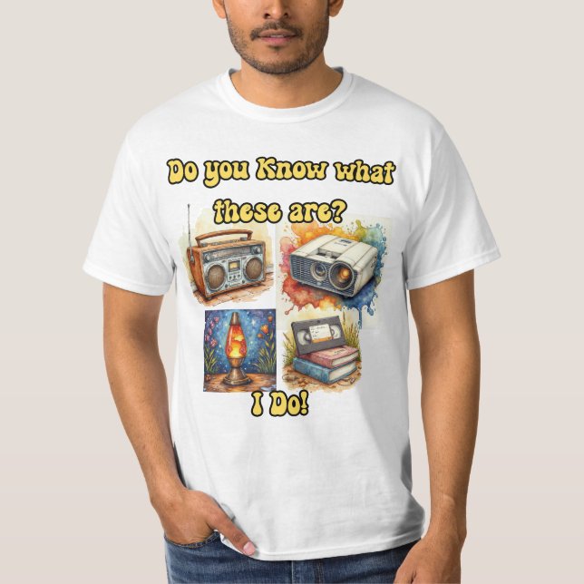 Camiseta ¿Sabes qué son estos? ¡Yo sí! – Nostalgia Retro (Anverso)