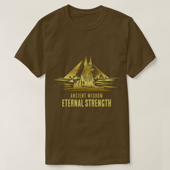 Camiseta Sabiduría antigua, fuerza eterna - Oro (Diseño del anverso)