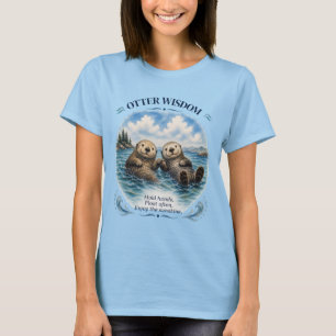 Camiseta Sabiduría de Nutria Acuarela Inspiradora 