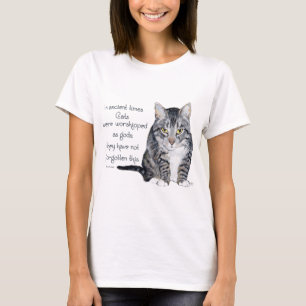 Camiseta Sabiduría del Gato - en la antigüedad, los gatos e