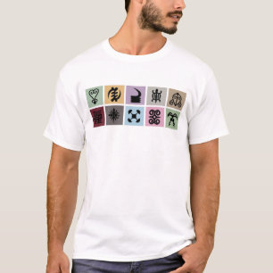 Camiseta Sabiduría en símbolos - Inspirada en Adinkra
