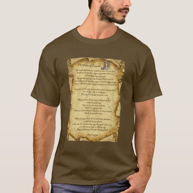 Camiseta Sabiduría nativa americana del jefe Tecumseh (Anverso)