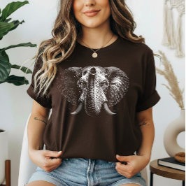 Camiseta Sabiduría - Retrato de elefante
