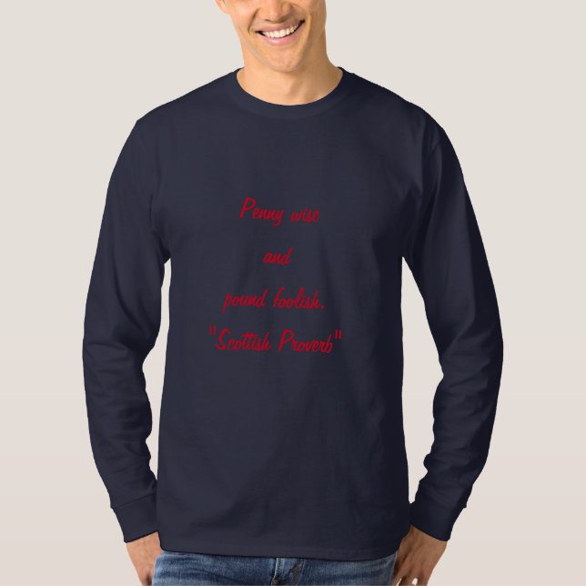 Camiseta Sabio penny y una libra tonta, (Anverso)