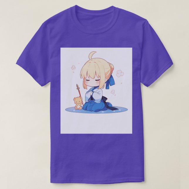 Camiseta sable chibi de calma (Diseño del anverso)
