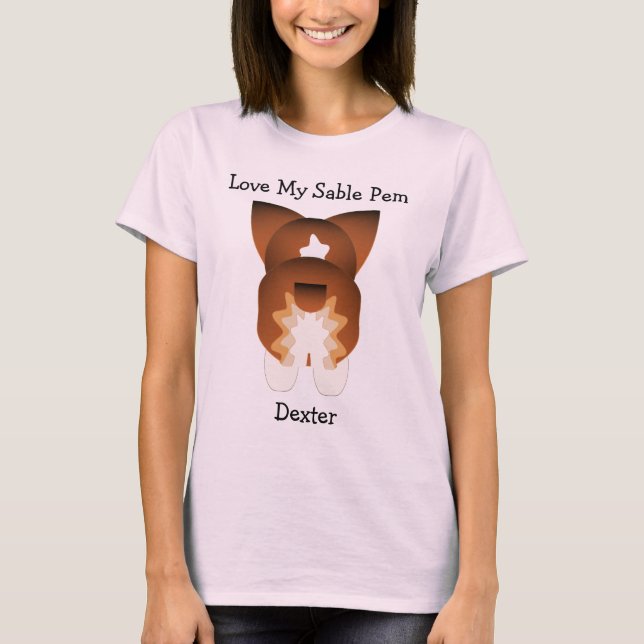 Camiseta Sable Pembroke Welsh Corgi (Anverso)