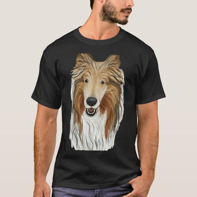 Camiseta Sable Rough Collie Dog (Anverso)