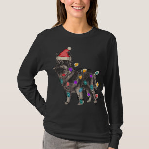 CAMISETA SABLE SHEPHERD ALEMÁN CON LA GORRA DE SANTA CLAUS