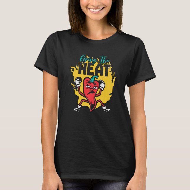 Camiseta Sabor Chili Trae El Calor Comida Picante Chipotle  (Anverso)