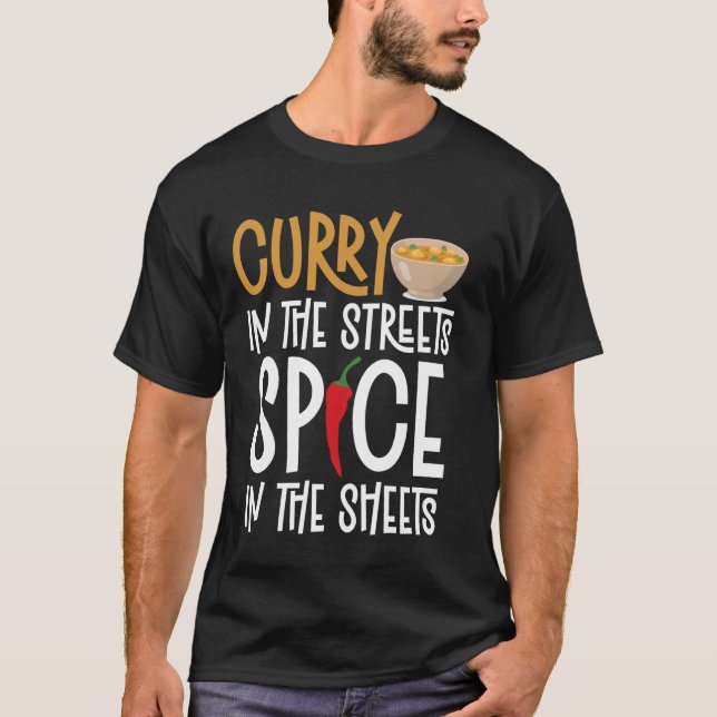 Camiseta Sabor de especias de curry para comida india explo (Anverso)