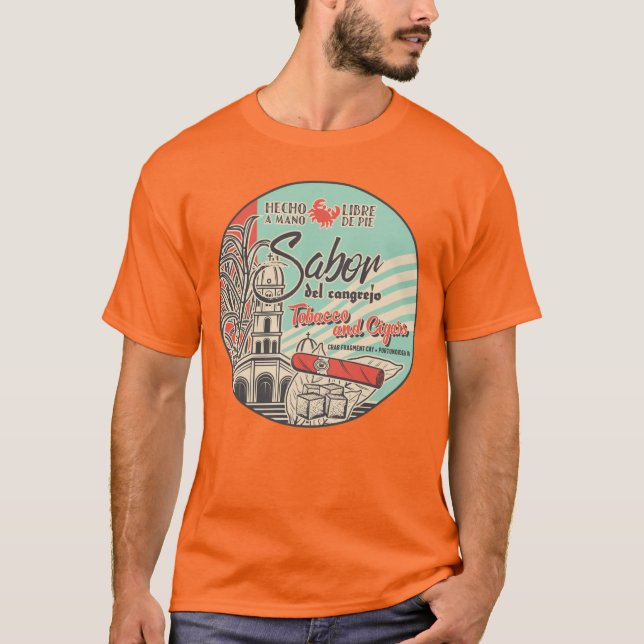 Camiseta Sabor del Cangrejo Tee Tropical (Anverso)