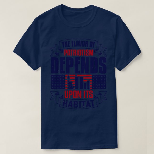 Camiseta Sabor del patriotismo Patriota Americano (Diseño del anverso)