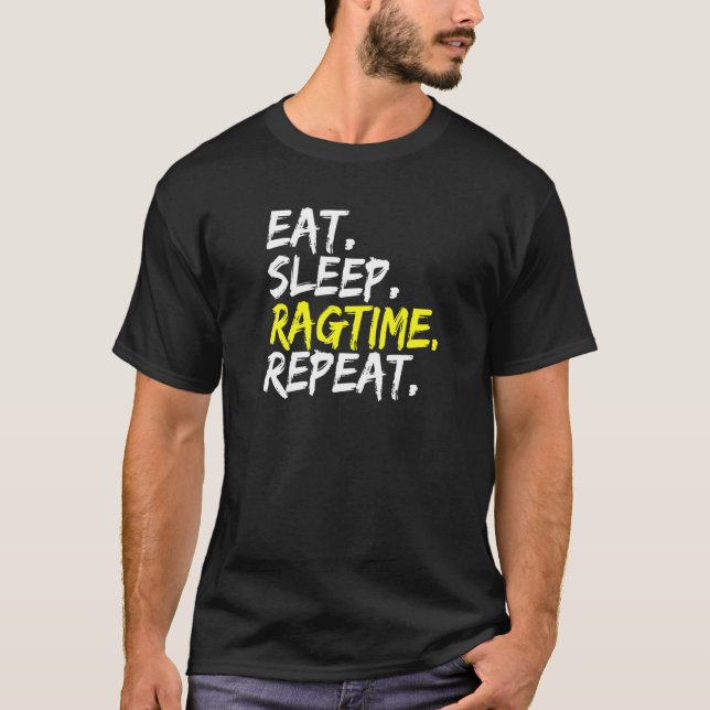 Camiseta Saboree Ragtime De Sleep Ragtime Repetir Músicos D (Anverso)