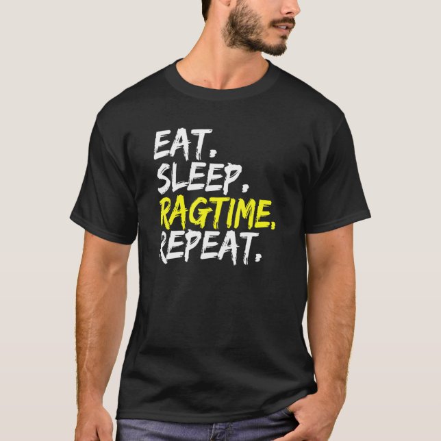 Camiseta Saboree Ragtime De Sleep Ragtime Repetir Músicos D (Anverso)