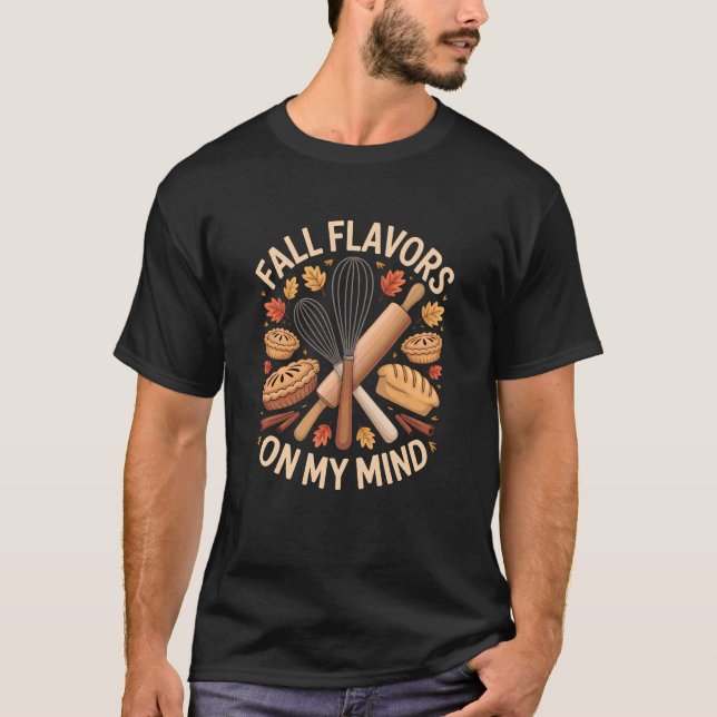 Camiseta Sabores de Otoño Temporada de Panadería de Pan de  (Anverso)