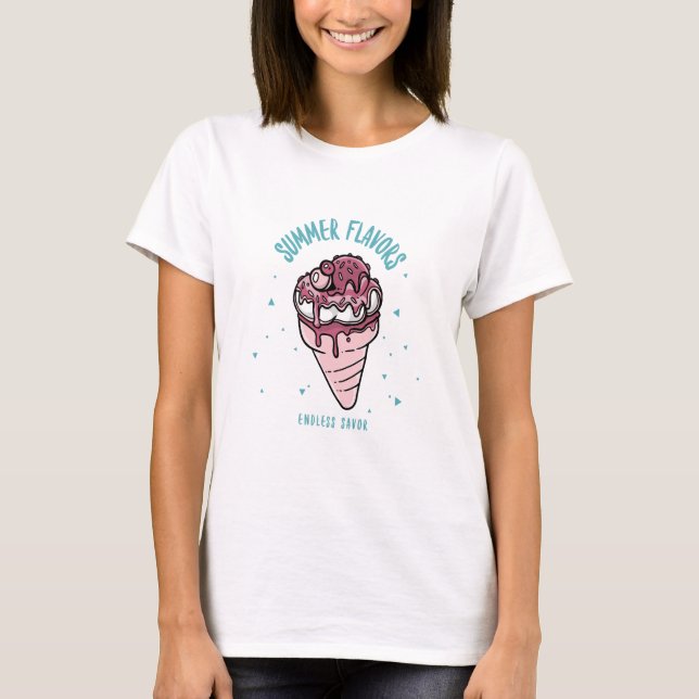 Camiseta Sabores veraniegos Rascando Crema De Hielo (Anverso)