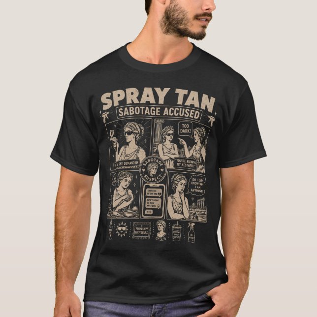 Camiseta Sabotaje de bronceado en spray (Anverso)
