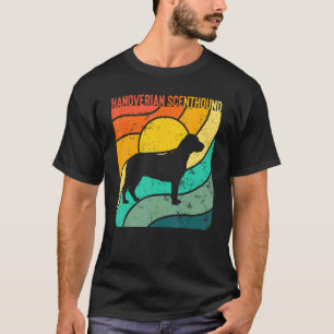 Camiseta Sabueso de Hannover Vintage Atardecer Mamá Papá