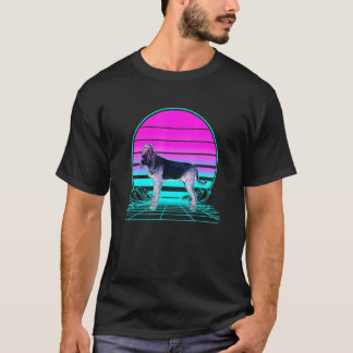 Camiseta Sabueso vintage retro atardecer