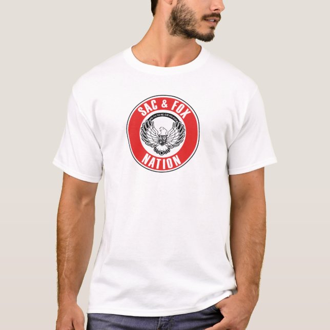 Camiseta sac fox bandera americana nativa usa símbolo étnic (Anverso)