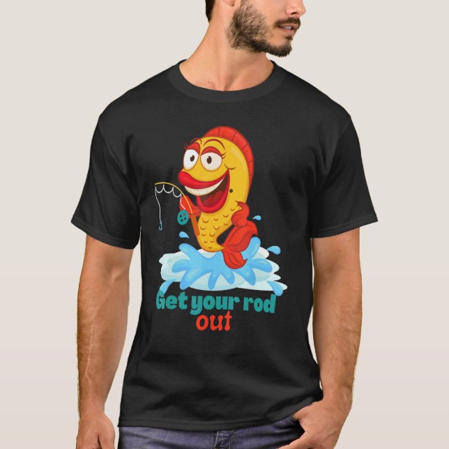 Camiseta Saca Tu Rod De La Pesca (Anverso)