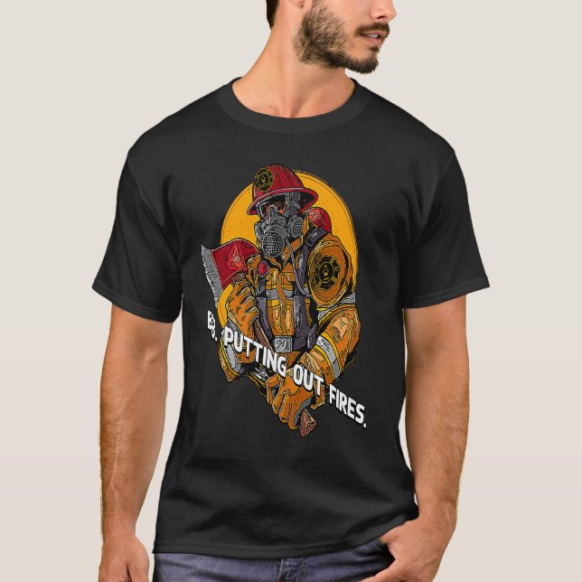 Camiseta Sacar memes de bomberos con humor para bomberos (Anverso)