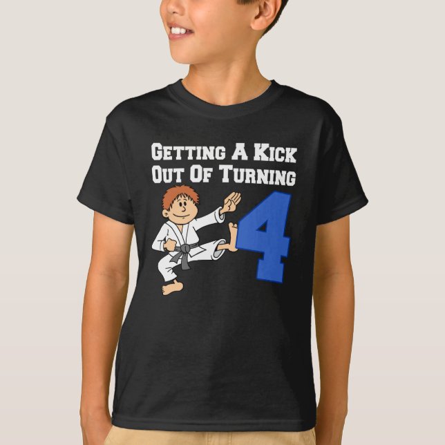 Camiseta Sacar Un Toque Del Tema De 4 Karate (Anverso)